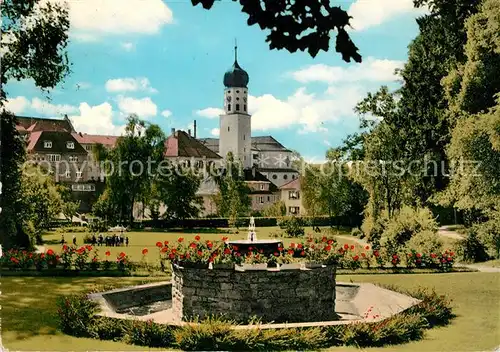 AK / Ansichtskarte Stockach Baden Kurpark Brunnen Kirche Kat. Stockach