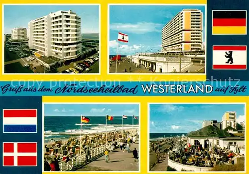 AK / Ansichtskarte Westerland Sylt Hotels Promenade Strandgaststaette Kat. Westerland