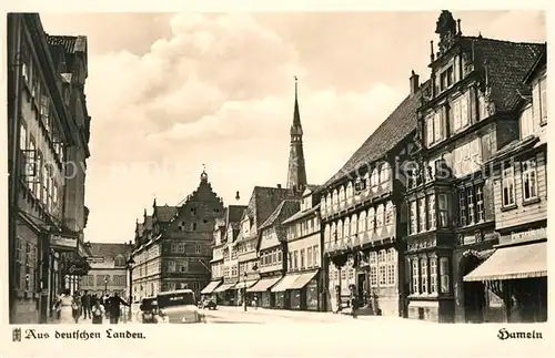 AK / Ansichtskarte Hameln Weser Osterstrasse mit Hochzeitshaus Serie Aus deutschen Landen