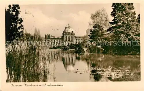 AK / Ansichtskarte Hannover Maschpark mit Landesmuseum Kat. Hannover