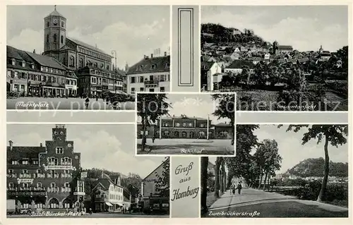 AK / Ansichtskarte Hamburg Marktplatz Josef Buerckel Platz Bahnhof Zweibrueckenstrasse Kat. Hamburg