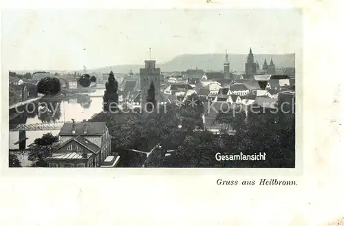 AK / Ansichtskarte Heilbronn Neckar Gesamtansicht mit Blick ueber den Neckar Kat. Heilbronn