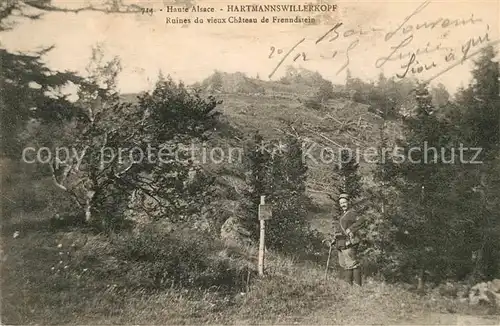 AK / Ansichtskarte Hartmannswillerkopf Ruines du vieux Chateau de Frenndstein Kat. Hartmannswiller