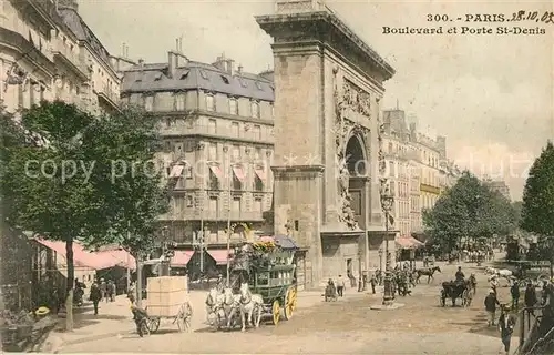 AK / Ansichtskarte Paris Boulevard et Porte St Denis Kat. Paris