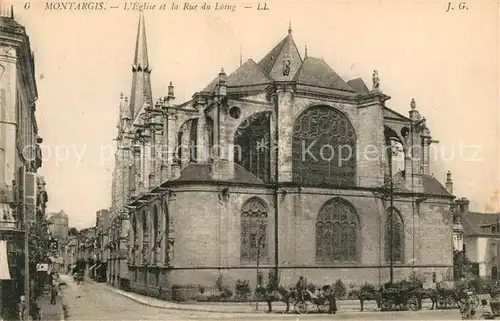 AK / Ansichtskarte Montargis Loiret Eglise et la Rue du Loing Kat. Montargis