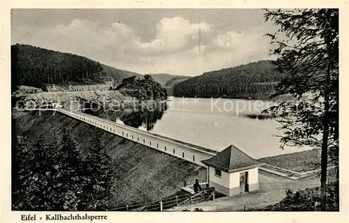 AK / Ansichtskarte Eifel Region Kallbachthalsperre