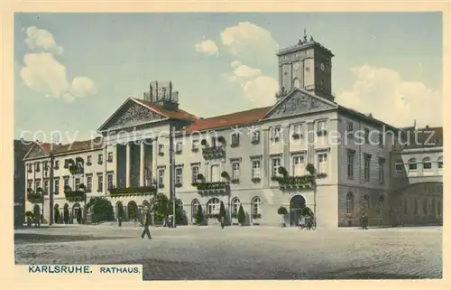 AK / Ansichtskarte Karlsruhe Baden Rathaus