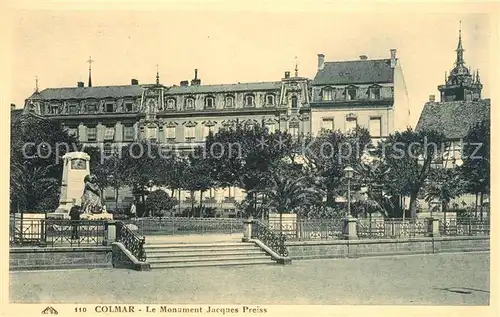 AK / Ansichtskarte Colmar Haut Rhin Elsass Monument Jacques Preiss Kat. Colmar