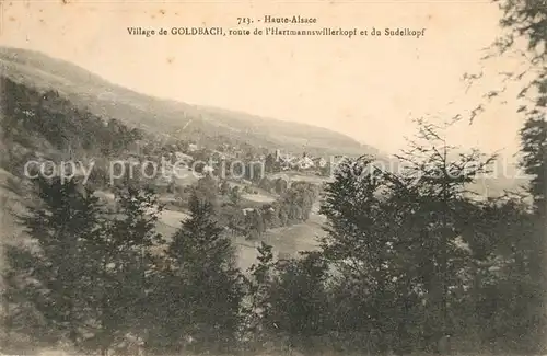 AK / Ansichtskarte Goldbach Altenbach Panorama du village Route de l Hartmannswillerkopf et du Sudelkopf Kat. Goldbach Altenbach