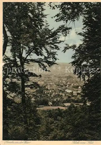 AK / Ansichtskarte Hameln Weser Blick vom Kluet