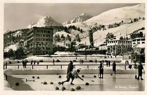 AK / Ansichtskarte St Moritz GR Eissport Wintersportplatz Alpen Kat. St Moritz