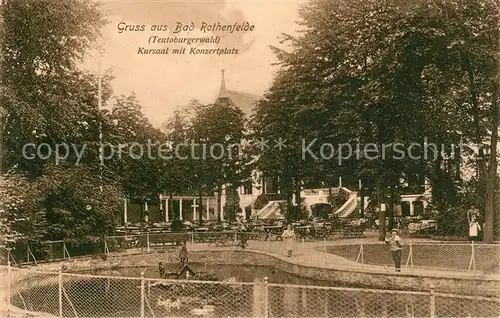 AK / Ansichtskarte Bad Rothenfelde Kursaal Konzertplatz Schwanenteich Kurort am Teutoburger Wald Kat. Bad Rothenfelde