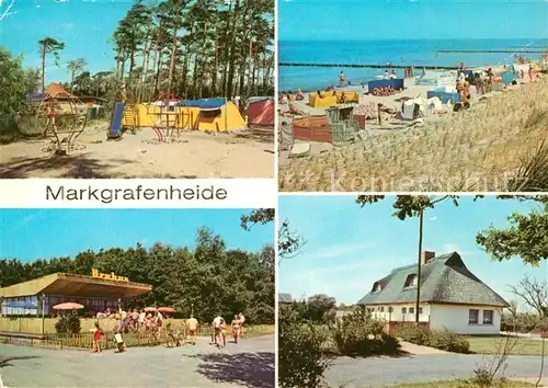 AK / Ansichtskarte Markgrafenheide Rostock Zeltplatz Strand Strandgaststaette Krakus Strandweg