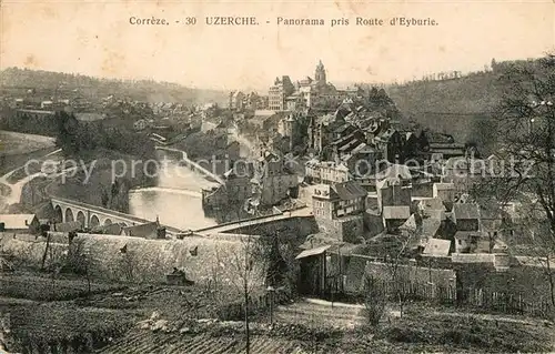 AK / Ansichtskarte Uzerche Panorama pris Route Eyburie Kat. Uzerche