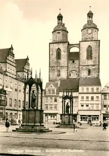 AK / Ansichtskarte Wittenberg Lutherstadt Marktplatz Stadtkirche  Kat. Wittenberg