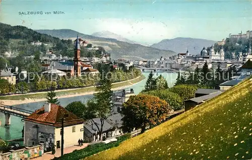 AK / Ansichtskarte Salzburg Oesterreich Blick von Muelln Kat. Salzburg