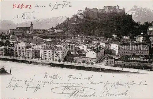 AK / Ansichtskarte Salzburg Oesterreich Panorama mit Festung Kat. Salzburg