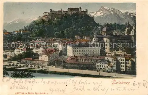 AK / Ansichtskarte Salzburg Oesterreich Panorama mit Festung Hohensalzburg Kat. Salzburg