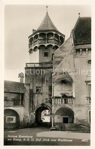 AK / Ansichtskarte Rosenburg Kamp Schloss Rosenburg am Kamp mit Warthturm Kat. Rosenburg Mold