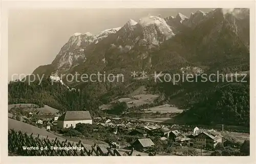 AK / Ansichtskarte Werfen Salzburg mit Tennengebirge Kat. Werfen