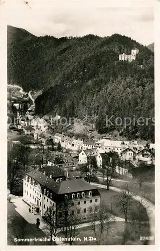 AK / Ansichtskarte Gutenstein Niederoesterreich Teilansicht mit Schloss Kat. Gutenstein