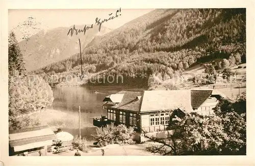 AK / Ansichtskarte Lunz See Niederoesterreich Lunzersee mit Scheiblingstein Kat. Lunz am See