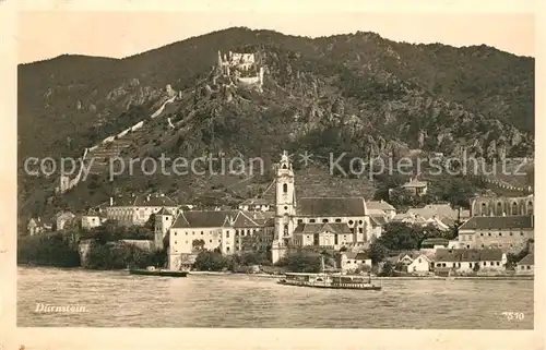 AK / Ansichtskarte Duernstein Wachau Wallfahrtskirche Ruine Donaupartie Kat. Duernstein