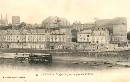 AK / Ansichtskarte Angers Quai Ligny Chateau Kat. Angers