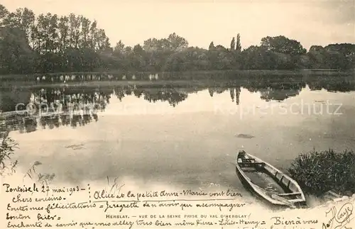 AK / Ansichtskarte Pontoise  Val d Oise Aux bords de la riviere Kat. Pontoise