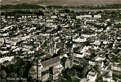 AK / Ansichtskarte Worms Rhein Fliegeraufnahme Dom Kat. Worms