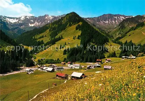 AK / Ansichtskarte Baad Mittelberg Kleinwalsertal Baergunttal Hochalppass Derratal Kat. Mittelberg