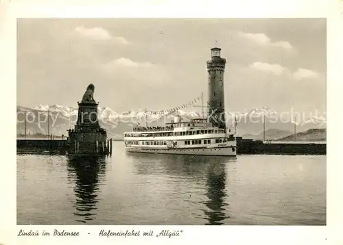 AK / Ansichtskarte Motorschiffe Allgaeu Lindau Bodensee  Kat. Schiffe