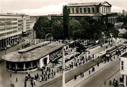 AK / Ansichtskarte Strassenbahn Hannover Cafe am Kroepcke Opernhaus Kat. Strassenbahn