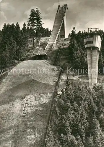 AK / Ansichtskarte Ski Flugschanze Schanze am Rennsteig Oberhof Thueringen Kat. Sport