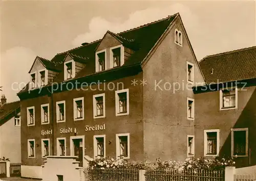 AK / Ansichtskarte Freital Hotel Stadt Bahnhofstrasse Kat. Freital