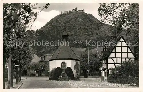 AK / Ansichtskarte Rhoendorf Kapelle mit Drachenfels Kat. Bad Honnef