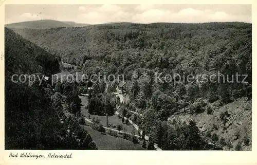 AK / Ansichtskarte Bad Wildungen Landschaftspanorama Helenental Kat. Bad Wildungen