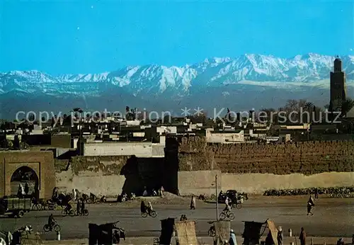 AK / Ansichtskarte Marrakech Marrakesch Stadtmauer Atlas Kat. Marokko