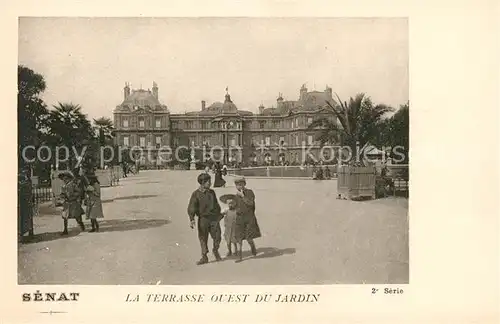 AK / Ansichtskarte Paris La Terrasse ouest du Jardin de Luxembourg Palais du President du Senat Kat. Paris