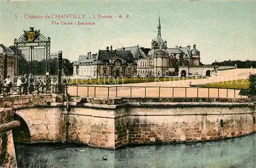 AK / Ansichtskarte Chantilly Chateau Entree Kat. Chantilly