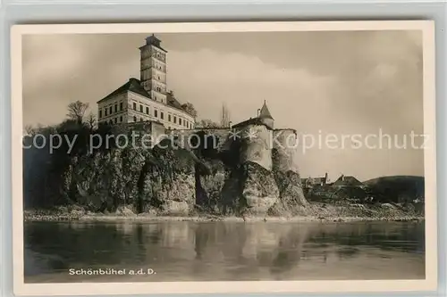 AK / Ansichtskarte Schoenbuehel Aggsbach Blick ueber die Donau Klosterkirche Kat. Schoenbuehel Aggsbach