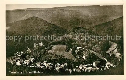 AK / Ansichtskarte Treseburg Harz Panorama Bodetal Fliegeraufnahme Kat. Treseburg