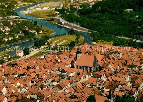 AK / Ansichtskarte Hann. Muenden Zentrum mit Kirche Fliegeraufnahme Kat. Hann. Muenden