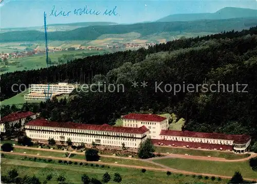 AK / Ansichtskarte Hoexter Weser Fliegeraufnahme Weserbergland Klinik Kat. Hoexter