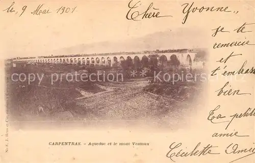 AK / Ansichtskarte Carpentras Aqueduc et le mont Ventoux Kat. Carpentras