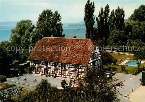 AK / Ansichtskarte Seefelden Uhldingen Muehlhofen Gasthaus Fischerhaus Fachwerk Pool Bodensee Kat. Uhldingen Muehlhofen