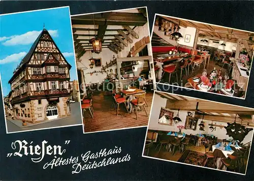 AK / Ansichtskarte Miltenberg Main Gasthaus Riesen Fachwerk Kat. Miltenberg