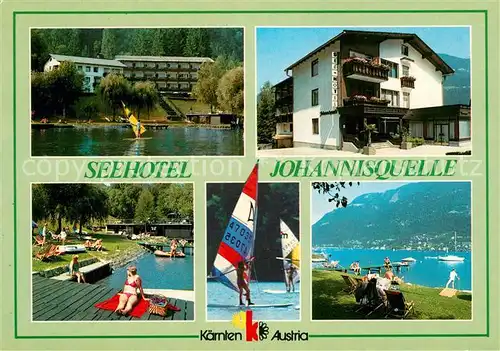 AK / Ansichtskarte Landskron Kaernten Seehotel Jahonnisquelle Badestelle Kat. Villach