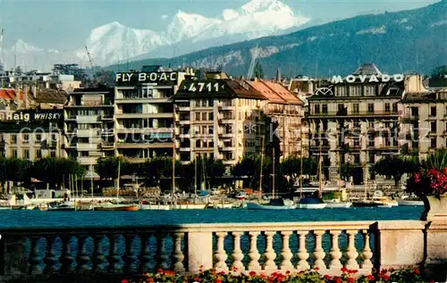 AK / Ansichtskarte Geneve GE Quai Gustave Ador Mont Blanc Kat. Geneve