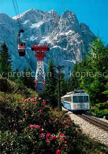 AK / Ansichtskarte Zahnradbahn Seilbahn Zugspitze  Kat. Bergbahn